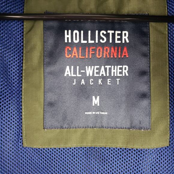 Y2K Hollister Men's Size M All Weather Jacket Olive Green Utility Gorpcore - Picture 7 of 12